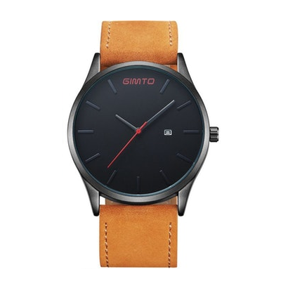 Midnight and Leather Mens Watch