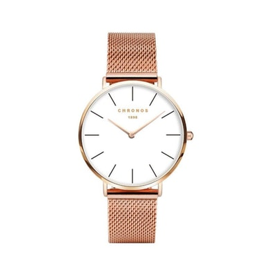 Copper Chronos Mesh Strap Watch