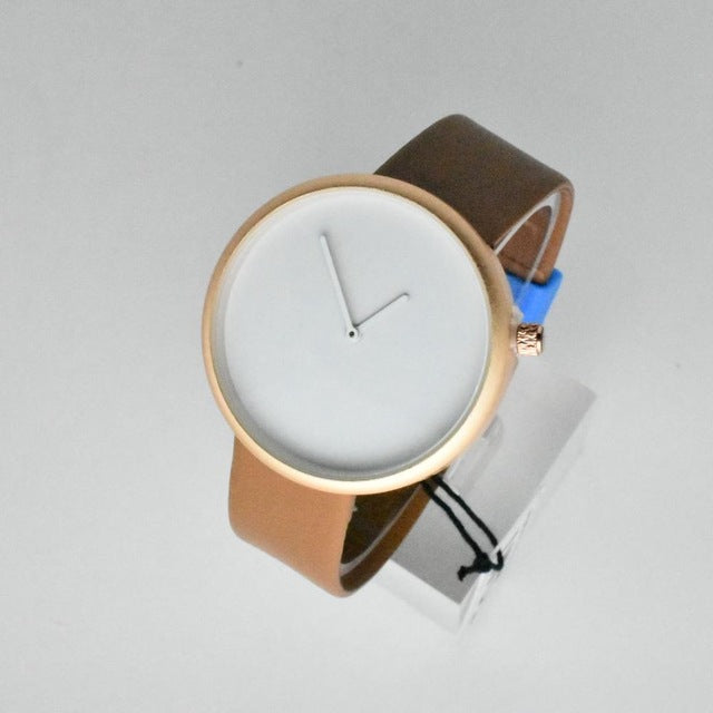 Tomi Minimalist Gold Leather Watch