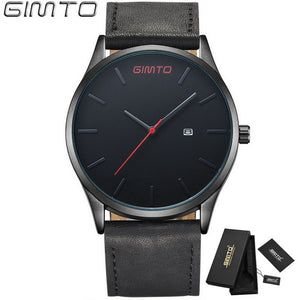 Midnight and Leather Mens Watch